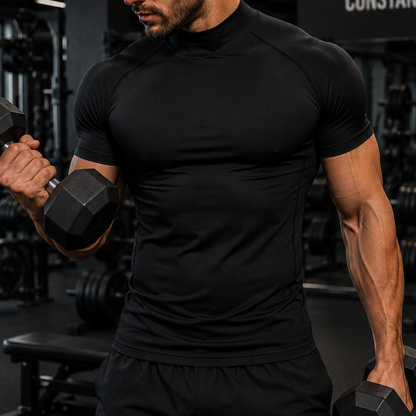 Men’s Compression Mock Neck Shirt