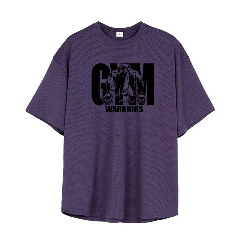Oversized Fitness T-Shirt – Breathable Mesh