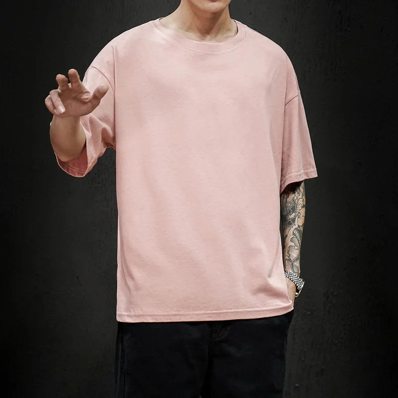 Casual Cotton T-Shirt – Men’s Loose Fit