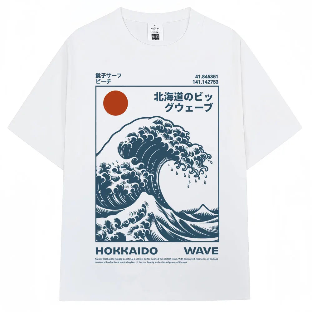 Japanese Wave T-Shirt – Oversized Cotton