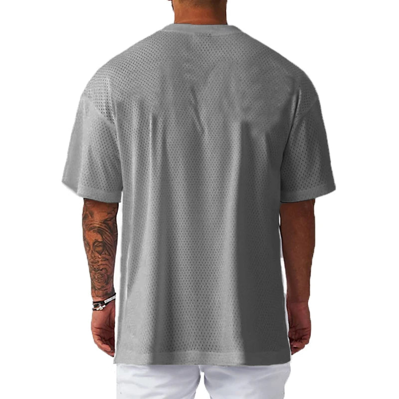 Oversized Fitness T-Shirt – Breathable Mesh