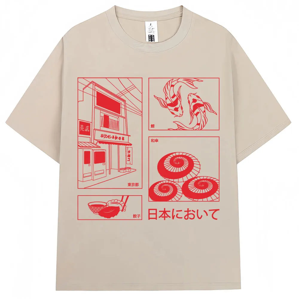 Japanese Wave T-Shirt – Oversized Cotton