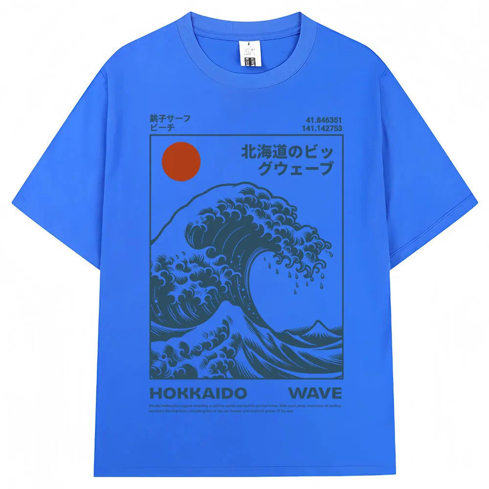 Japanese Wave T-Shirt – Oversized Cotton