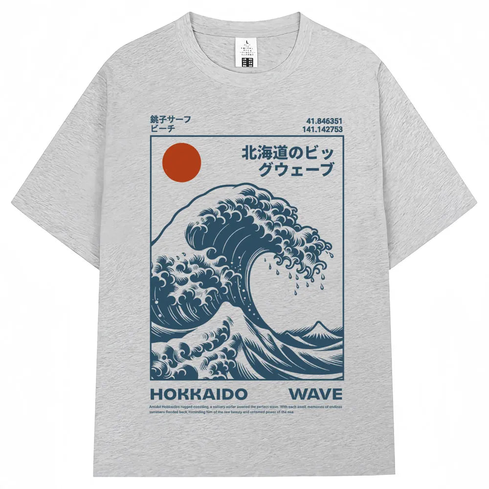 Japanese Wave T-Shirt – Oversized Cotton