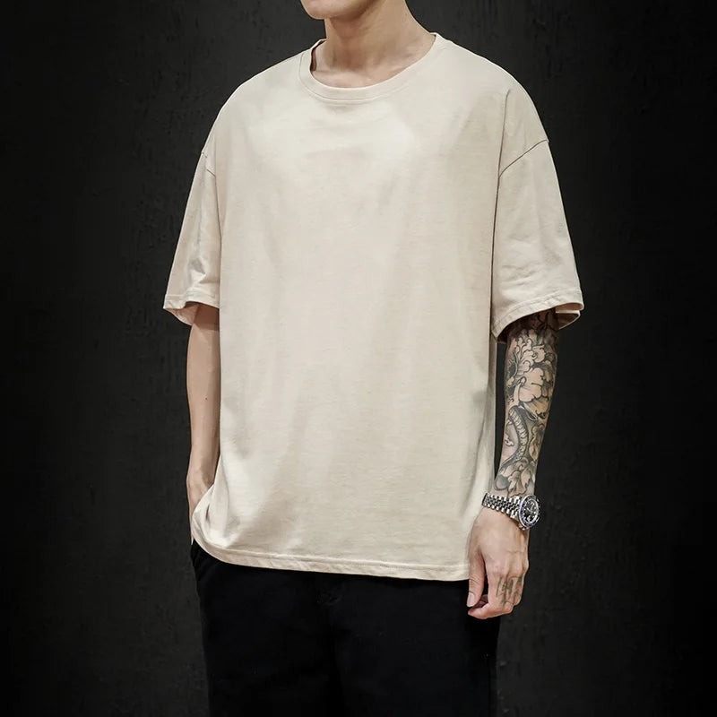 Casual Cotton T-Shirt – Men’s Loose Fit