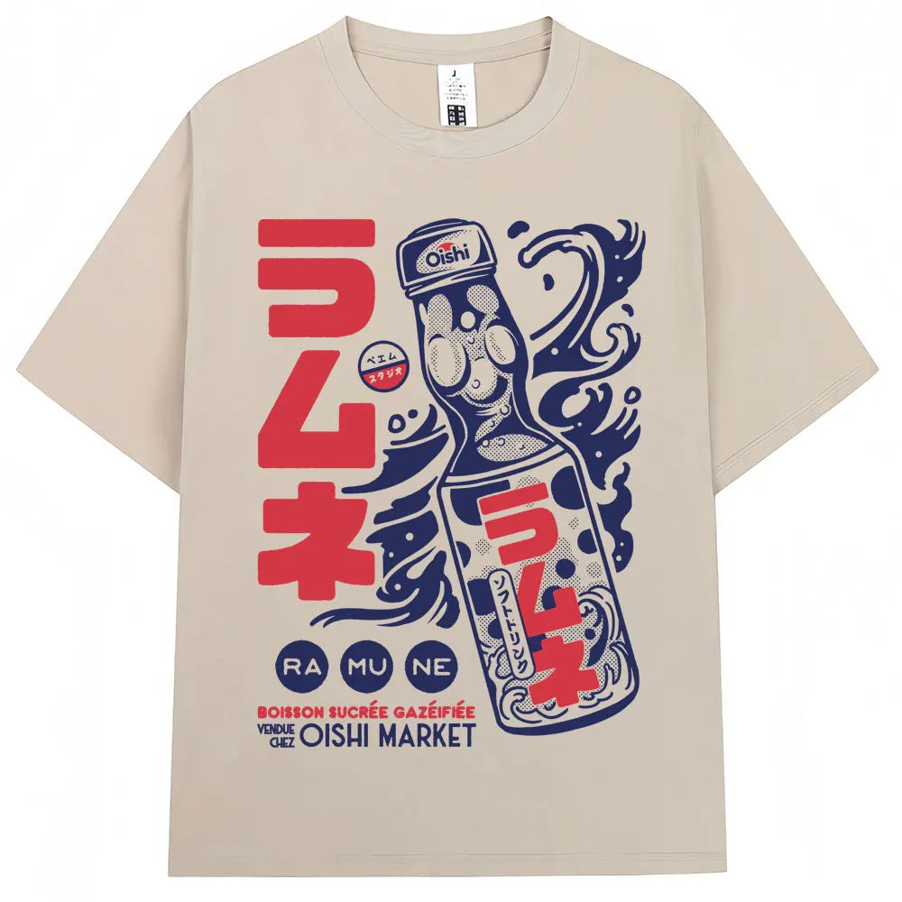 Japanese Wave T-Shirt – Oversized Cotton