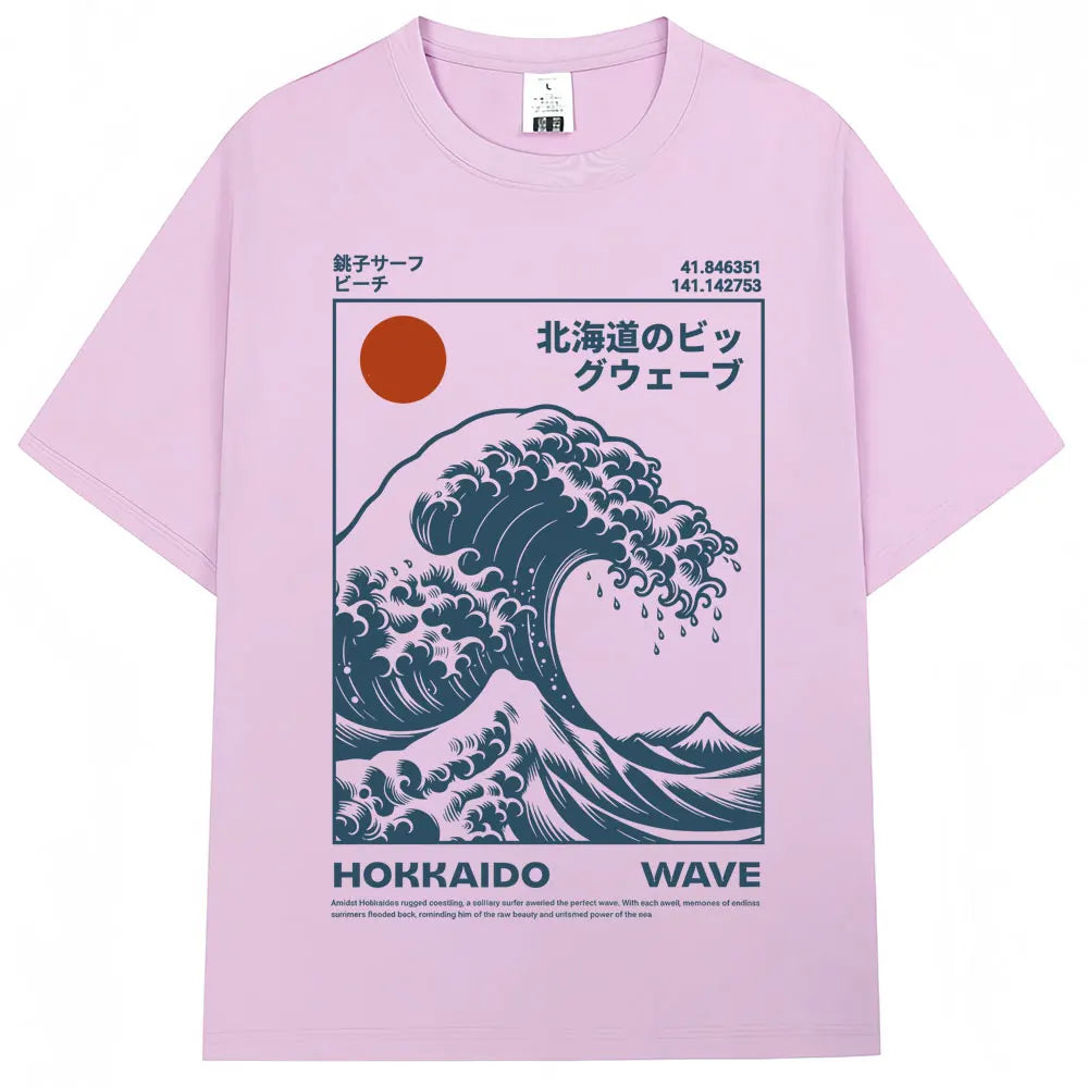 Japanese Wave T-Shirt – Oversized Cotton