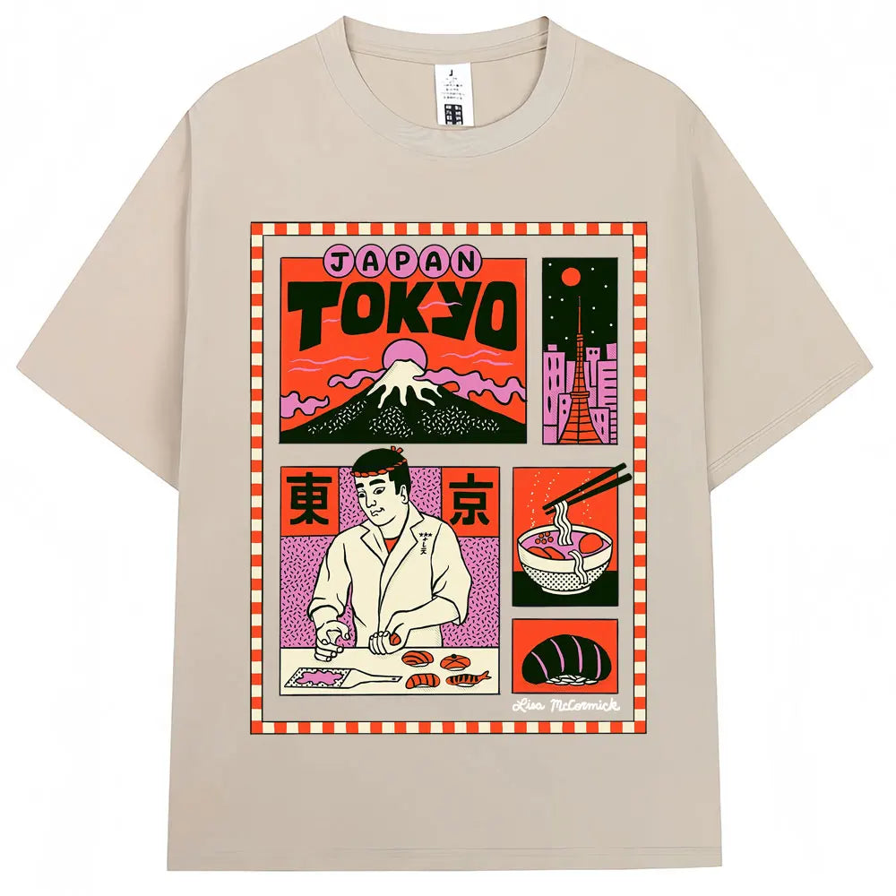 Japanese Wave T-Shirt – Oversized Cotton
