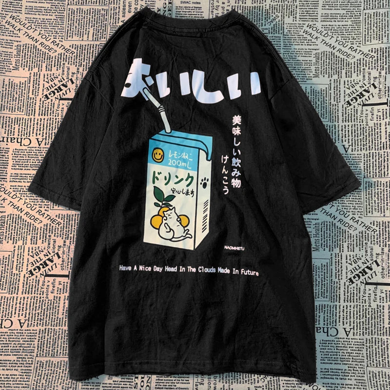 Kawaii Cat Oversized Tee