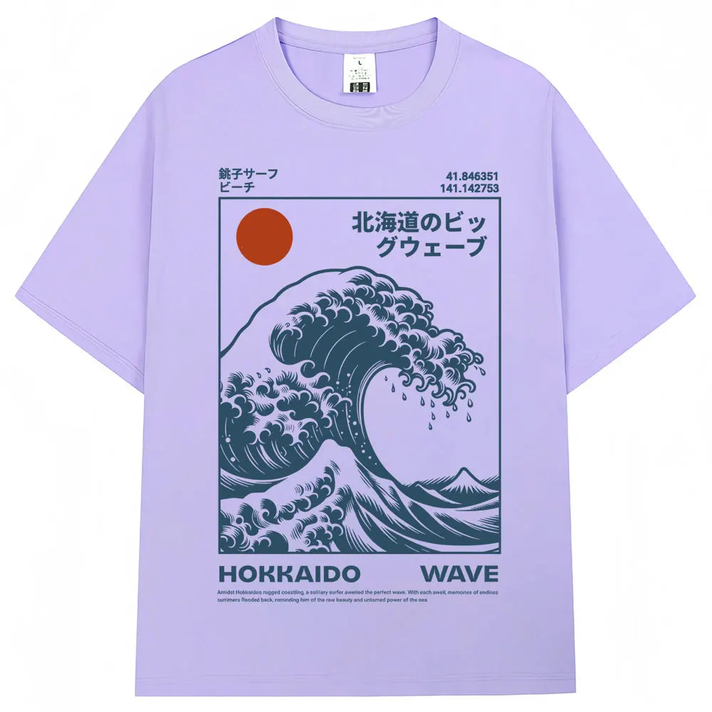 Japanese Wave T-Shirt – Oversized Cotton
