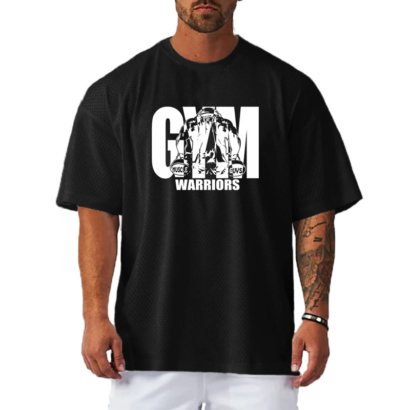 Oversized Fitness T-Shirt – Breathable Mesh