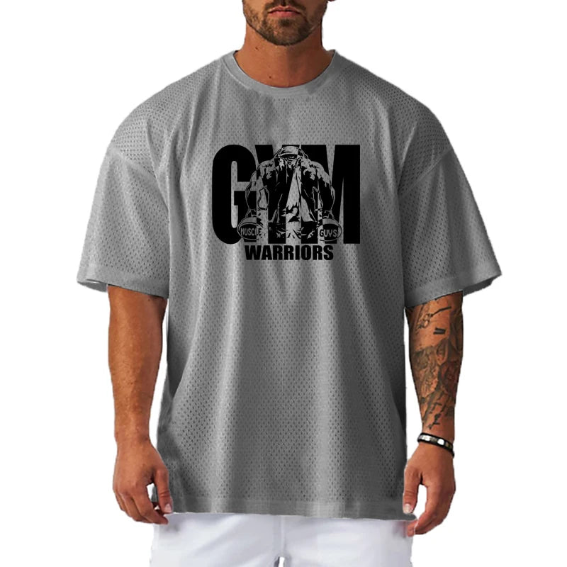 Oversized Fitness T-Shirt – Breathable Mesh