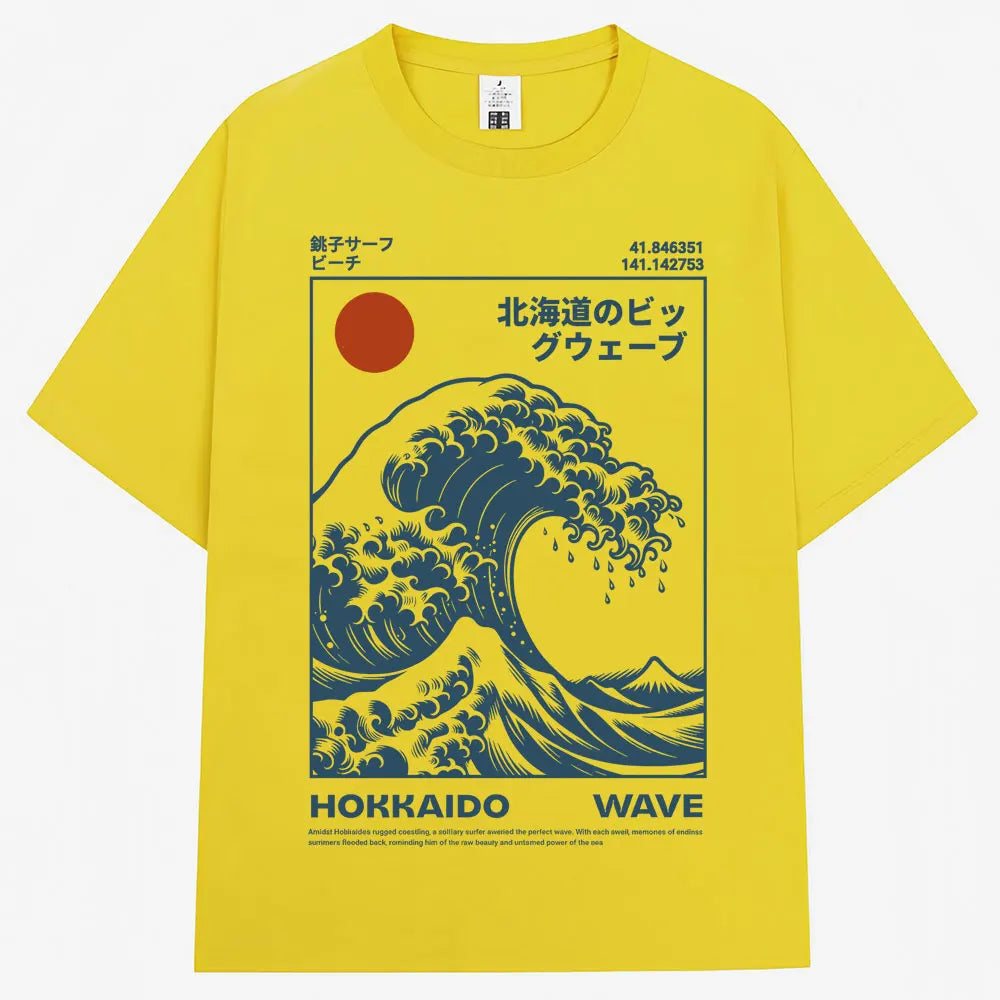 Japanese Wave T-Shirt – Oversized Cotton