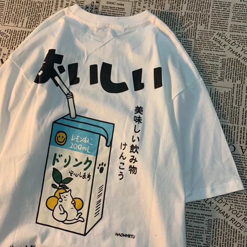 Kawaii Cat Oversized Tee