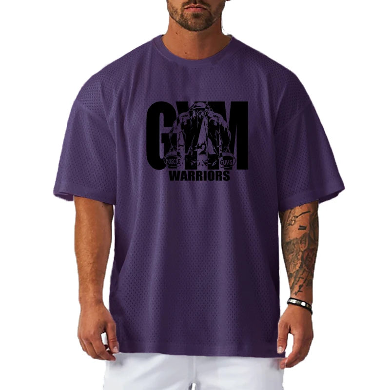 Oversized Fitness T-Shirt – Breathable Mesh