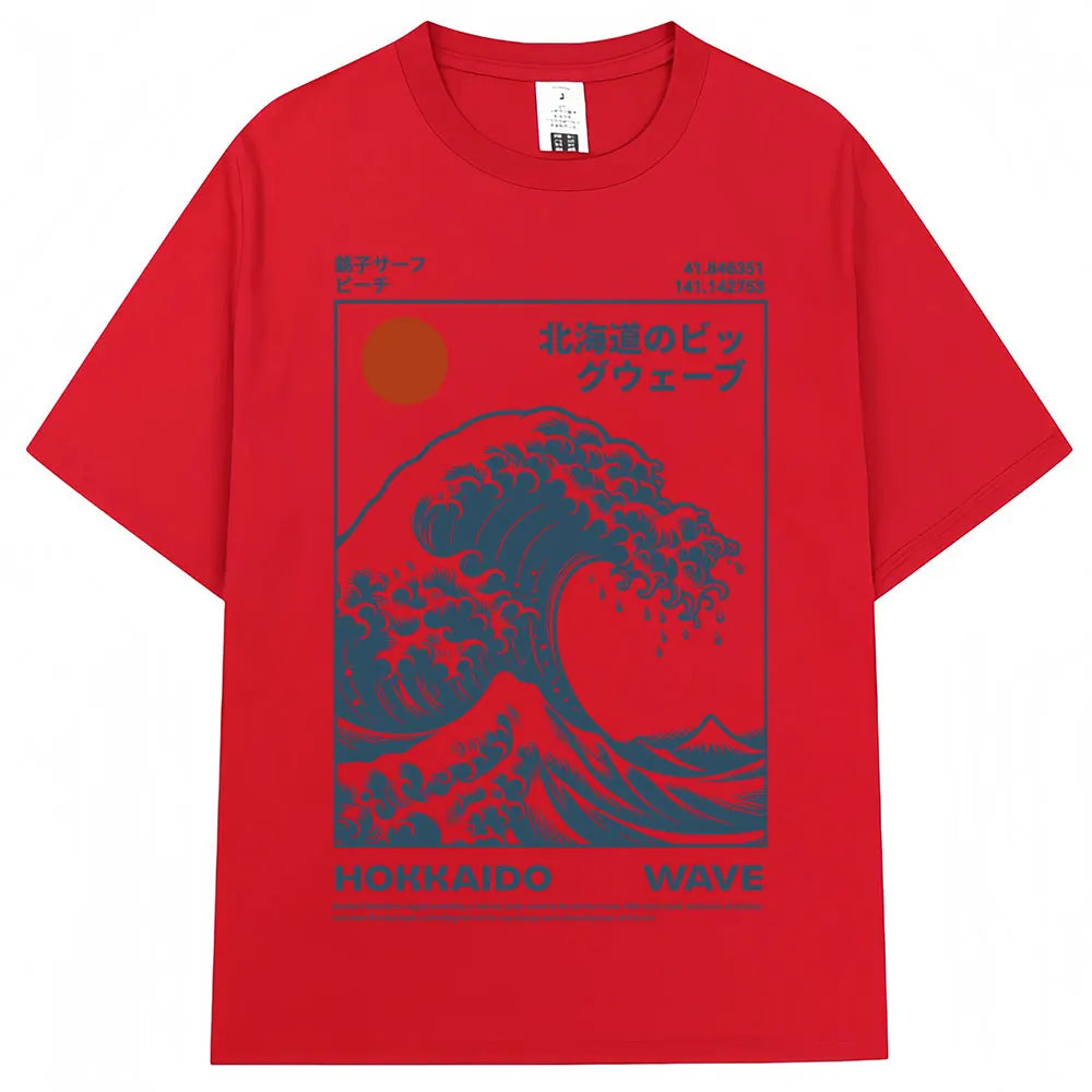 Japanese Wave T-Shirt – Oversized Cotton