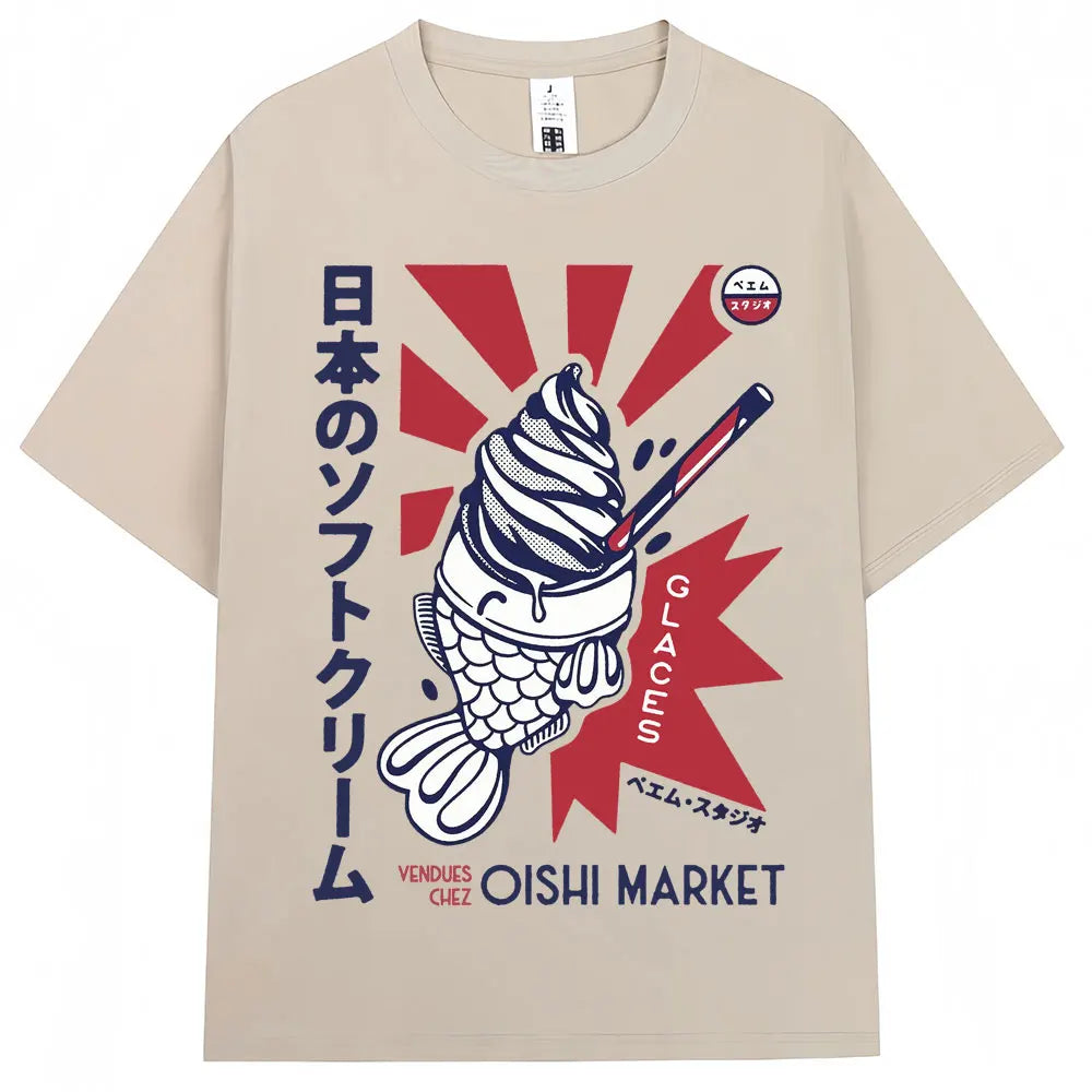Japanese Wave T-Shirt – Oversized Cotton