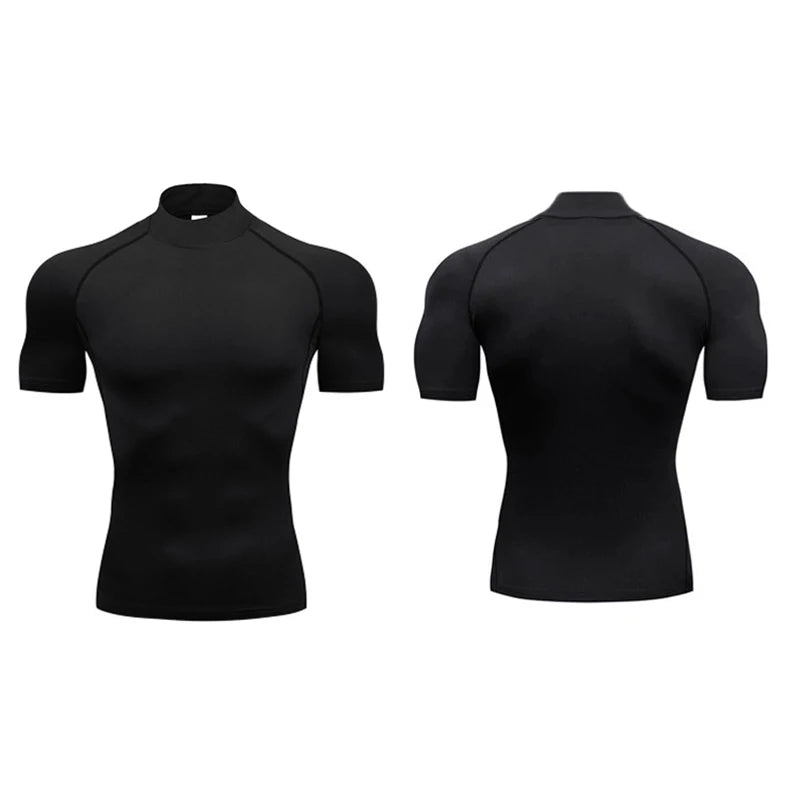 Men’s Compression Mock Neck Shirt