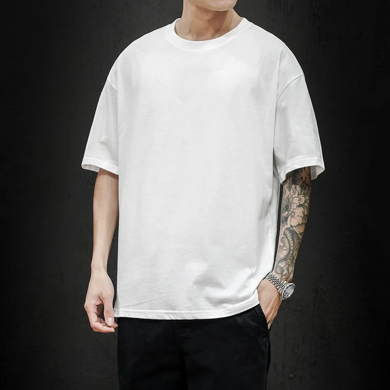 Casual Cotton T-Shirt – Men’s Loose Fit